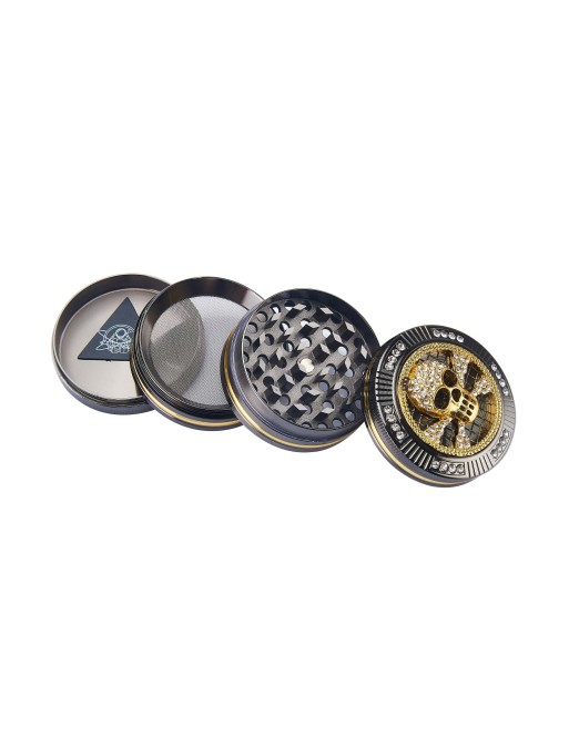 Grinder bling bling skull cuádruple