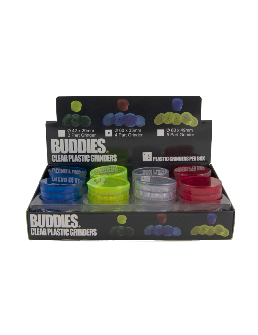 Buddies Plastic Grinders 60 Cuádruple