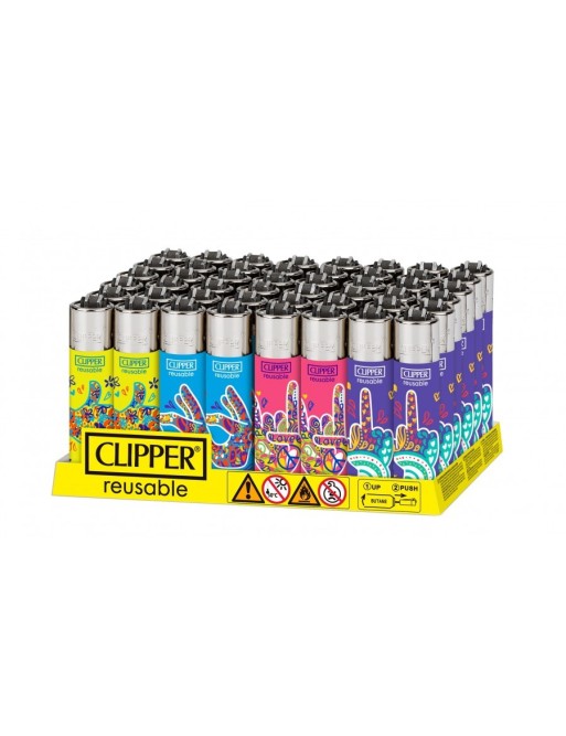 Encendedor Clipper CP11 Hippie Hands 2