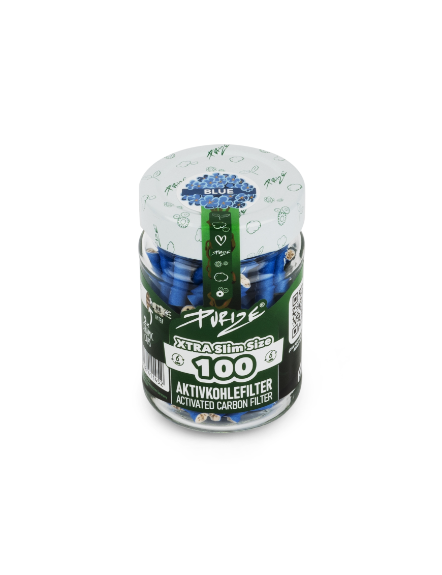 Filtros Purize Carbón Activado Xtra Slim Blue 100