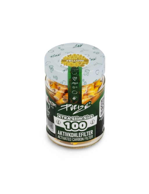 Filtros Purize Carbón Activado Xtra Slim Yellow 100