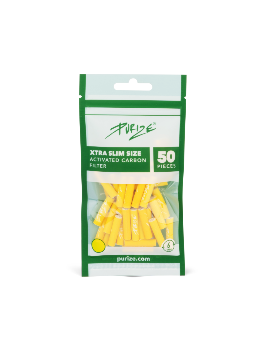 Filtros Purize Carbón Activado Xtra Slim Yellow