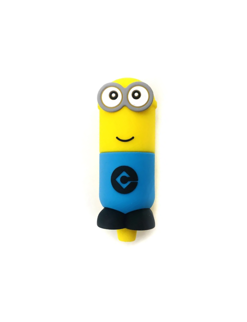 Pipa Cristal y Silicona Minion 11 cm