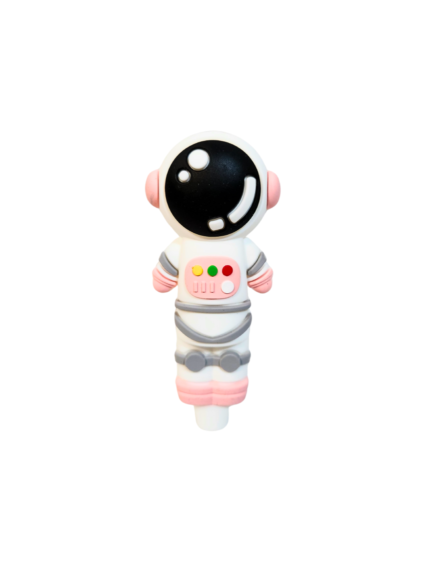 Pipa Cristal y Silicona Astronauta 11 cm