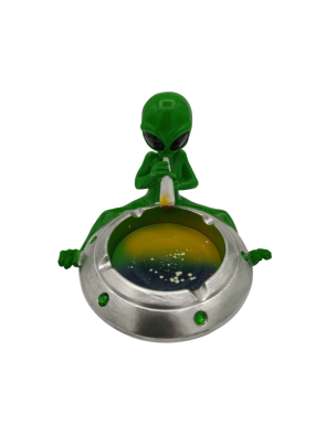 Cenicero Resina Alien Ovni Green