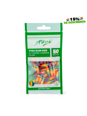 Filtros Purize Carbón Activado Xtra Slim All Colours