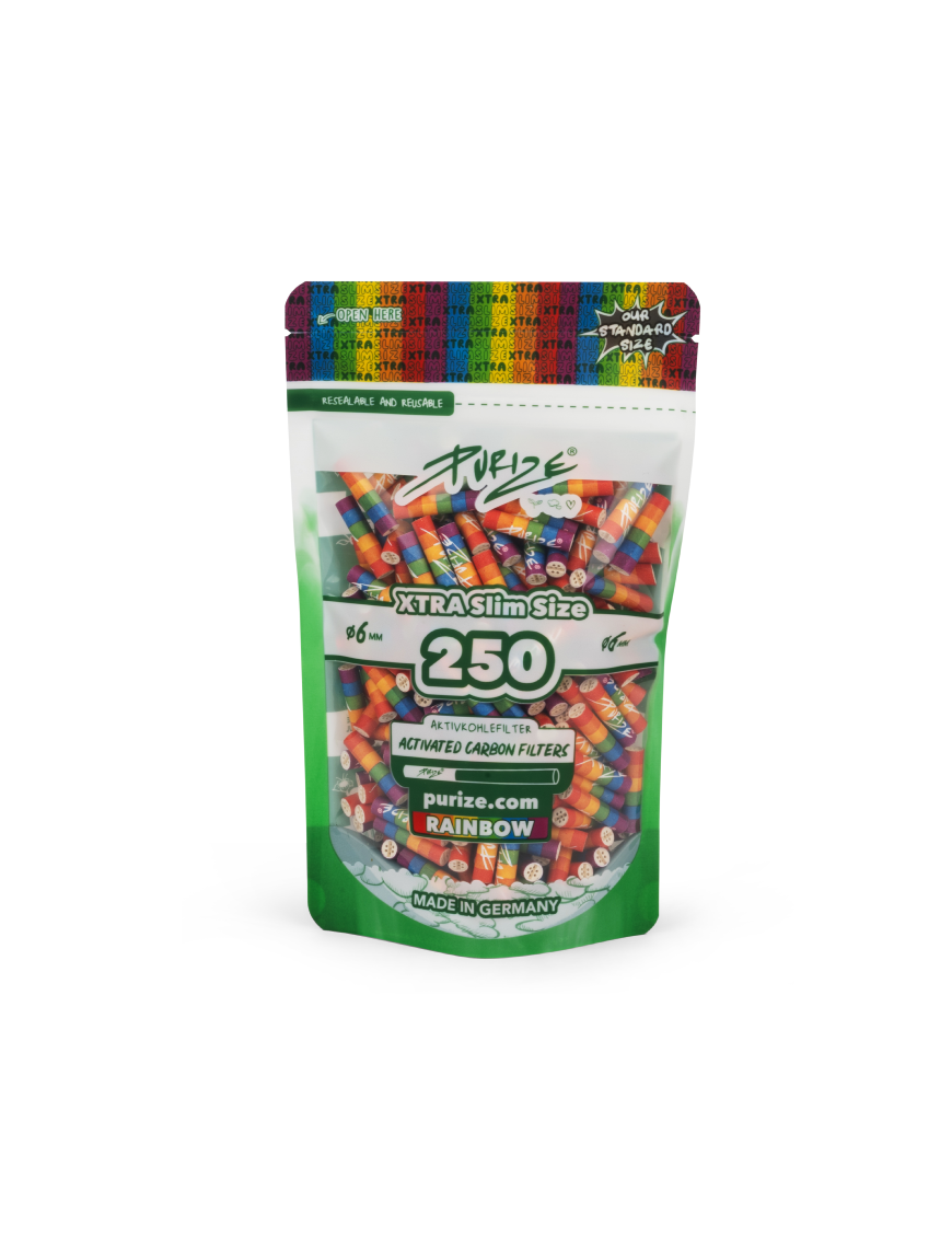 Filtros Purize Carbón Activado Xtra Slim Rainbow