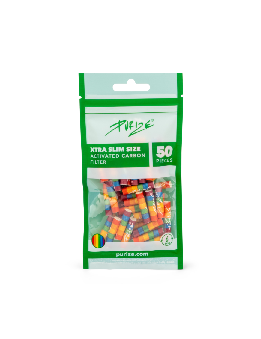 Filtros Purize Carbón Activado Xtra Slim All Colours