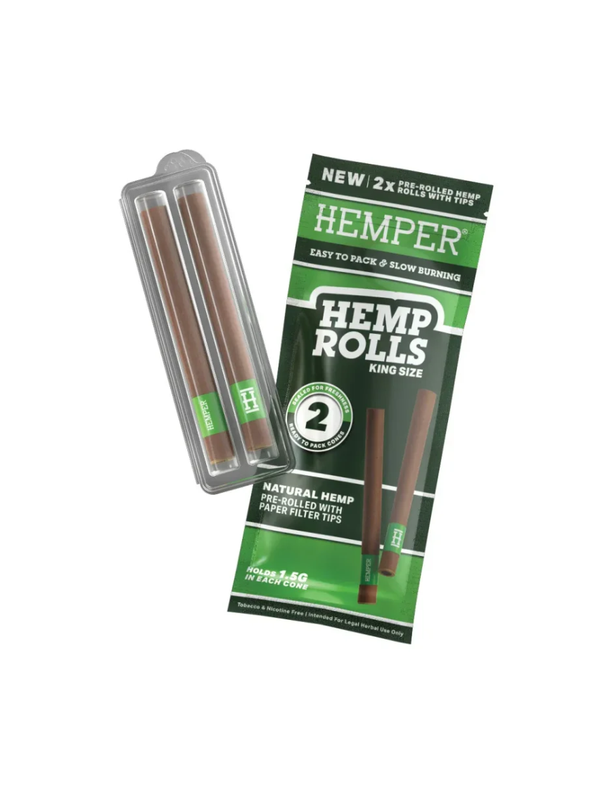 HEMPER Glass Tip Hemp Rolls Non-flavored