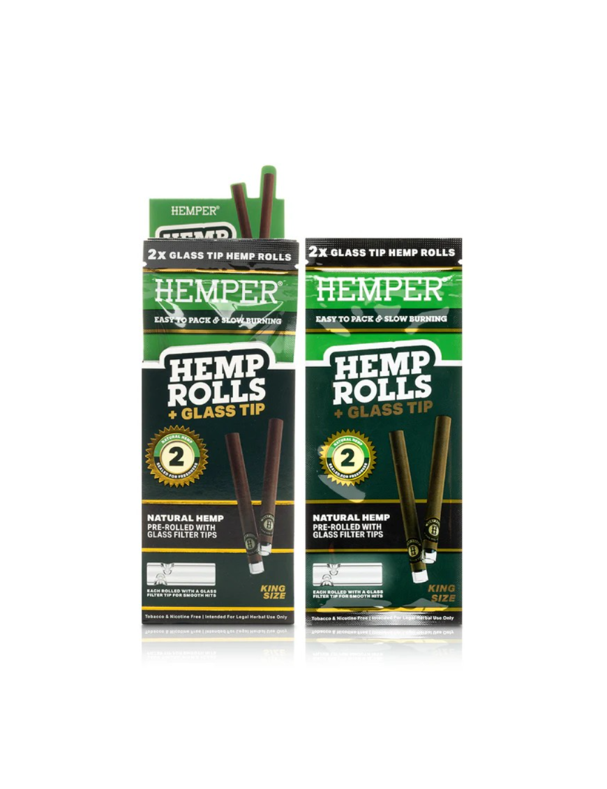 HEMPER Glass Tip Hemp Rolls Non-flavored