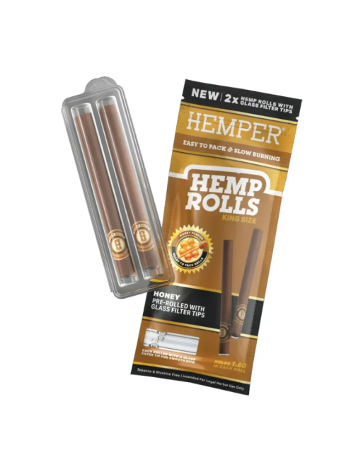 HEMPER Glass Tip Hemp Rolls Honey