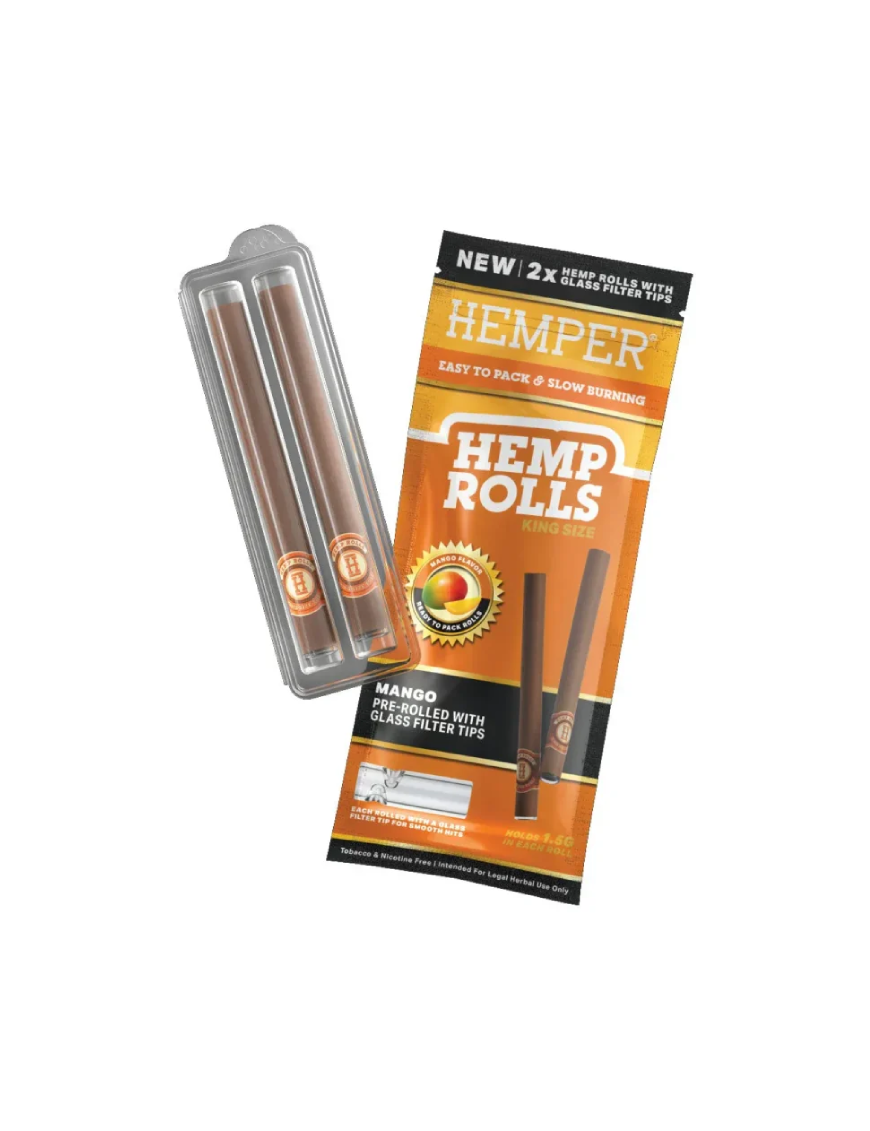 HEMPER Glass Tip Hemp Rolls Mango