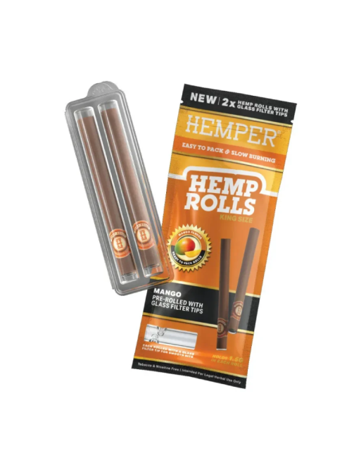 HEMPER Glass Tip Hemp Rolls Mango