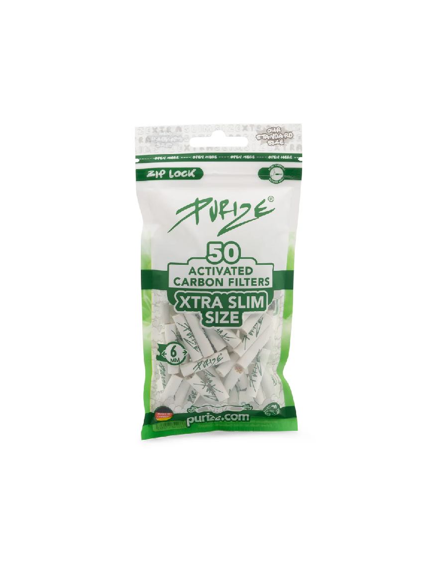 Filtros Purize Carbón Activado Xtra Slim White 50
