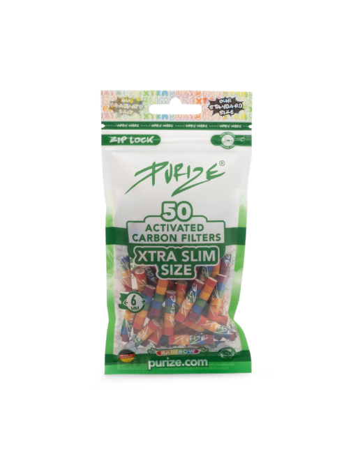 Filtros Purize Carbón Activado Xtra Slim Rainbow 50