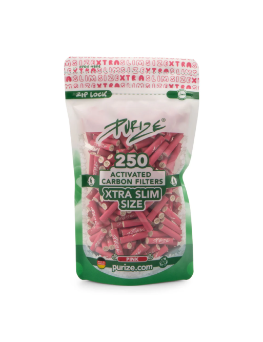Filtros Purize Carbón Activado Xtra Slim Pink 250