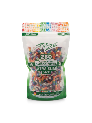 Filtros Purize Carbón Activado Xtra Slim Rainbow 250