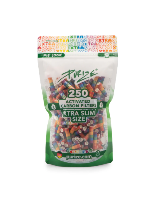Filtros Purize Carbón Activado Xtra Slim Rainbow 250