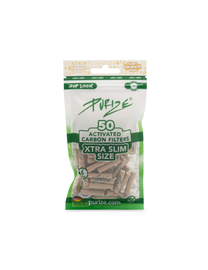 Filtros Purize Carbón Activado Xtra Slim Organic 50