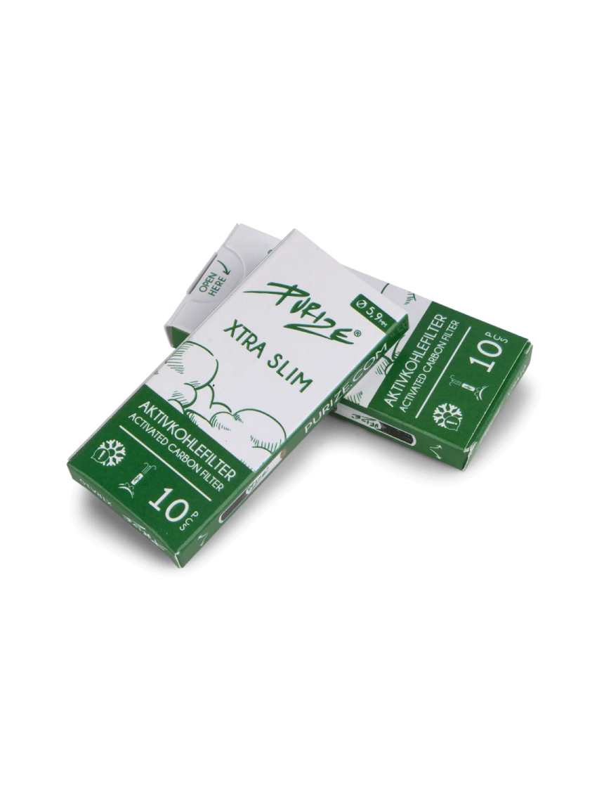 Filtros Purize Carbón Activado Xtra Slim White Estuche