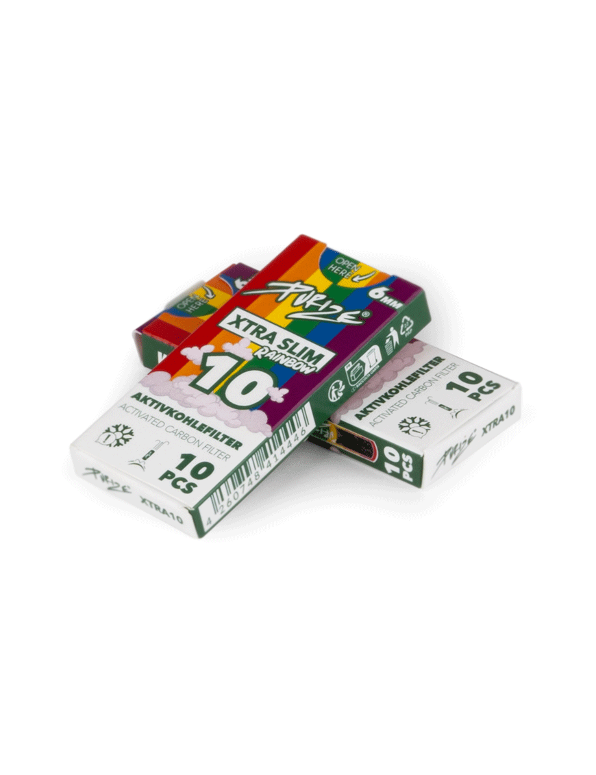 Filtros Purize Carbón Activado Xtra Slim Rainbow Estuche