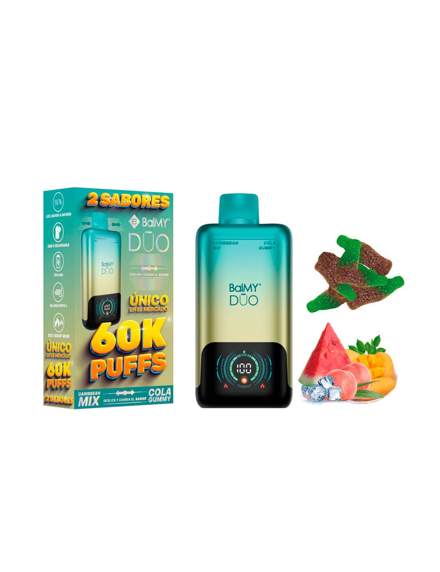 BALMY DUO Caribbean Mix-Cola Gummy 0%