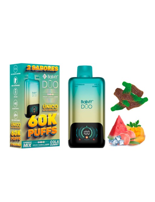 BALMY DUO Caribbean Mix-Cola Gummy 0%